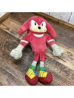 Sonic The Hedgehog Sonic Boom KNUCKLES Plush Toy RARE TOMY 8” 2014